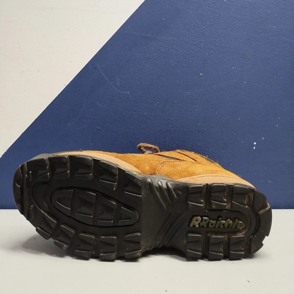 Vintage Eddie Bauer Raichle Hiking Boots Mens 6.5 Brown Black Waterproof Lace Up